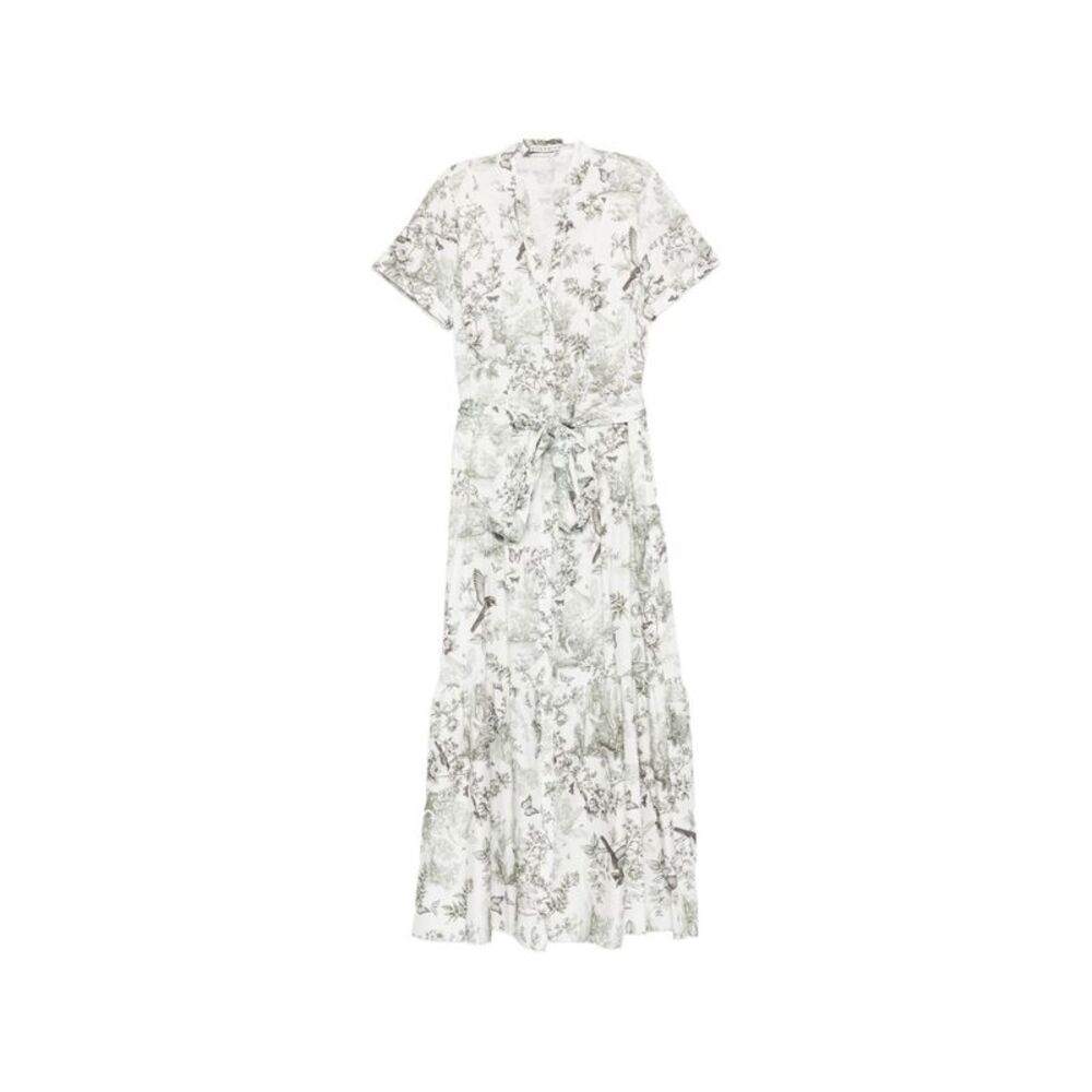 Alice+Olivia Women Printed Cotton Midi Dress
